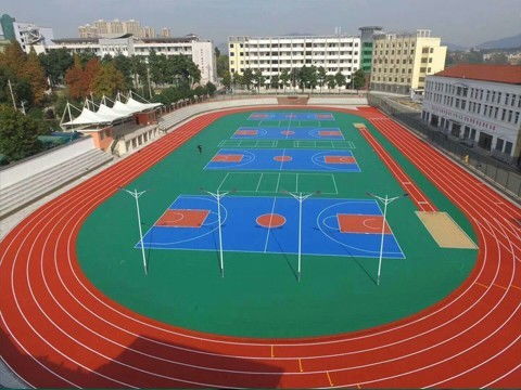 江西九江学校13mm复合型塑胶跑道每平方报价与广州运动健身体育单招培训概述